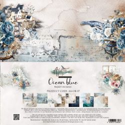 Комплект дизайнерска хартия - Ocean Blue - 6 листа