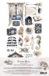 Комплект дизайнерска хартия - Ocean Blue - 6 листа