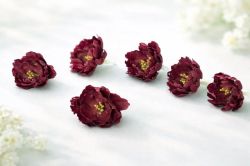Ръчно изработени цветя от плат - Бордо - 1 бр.