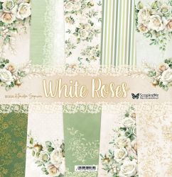 Дизайнерскa хартия - White Roses - 5 листа