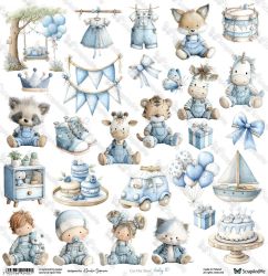 Дизайнерска хартия - Lovely Day In Blue – Baby 10 - 1 лист