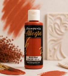 Акрилна боя Stamperia Allegro - Brick red - 60 мл.