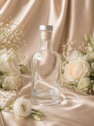 Стъклена бутилка с тапа - 6,50 х 16,00 см 