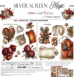 Комплект дизайнерска хартия - Silver Screen Magic, Flowers… and Cinema - 8 листа