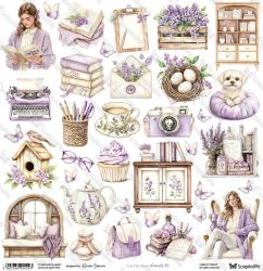 Дизайнерскa хартия - Lovely Day In Violet – Elements 15 - 1 лист