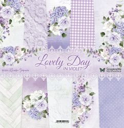 Дизайнерскa хартия - Lovely Day In Violet - 5 листа