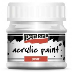 Перлена Акрилна боя Pentart - Бяло - 50 мл.