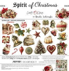 Комплект дизайнерска хартия с елементи за изрязване -Christmas/ Spirit Of Christmas  - 8 листа
