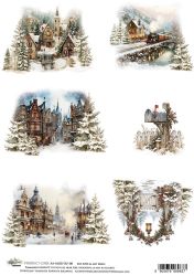 Фина оризова декупажна хартия - Тhe Magic of December- 29.7 х 21см. 
