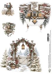 Фина оризова декупажна хартия - Тhe Magic of December- 29.7 х 21см. 