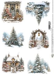 Фина оризова декупажна хартия - Тhe Magic of December- 29.7 х 21см. 
