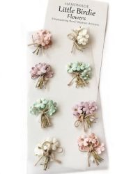 Ръчно изработени цветчета LITTLE BIRDIE Bouquet Fairy Garden – Букет в микс цветове – 8 бр.