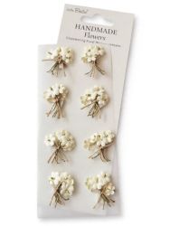Ръчно изработени цветчета LITTLE BIRDIE Bouquet Ivory Pearl – Букет слонова кост – 8 бр.