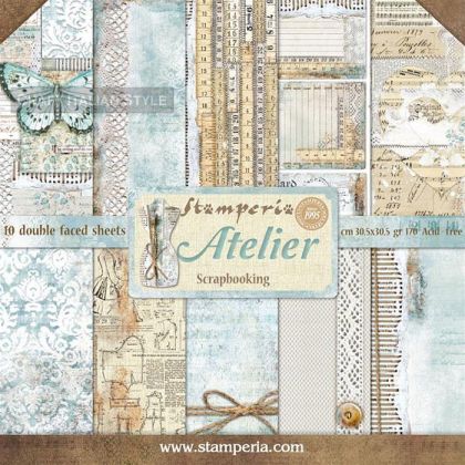 Комплект дизайнерска хартия - Atelier - 10 двустранни листа
