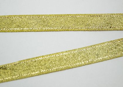 Панделка - златна със златен кант - 10м