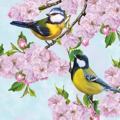 Салфетка - Tits on Cherry Blossom