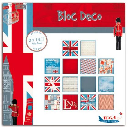 Комплект дизайнерска хартия -BLOC DECO LONDON -  2 листа