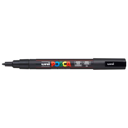 Posca PC-3M - Перманентен маркер - Черно - 0,9-1,3 mm