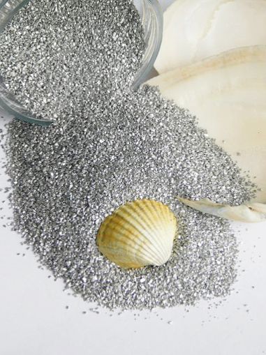 Цветен декоративен пясък - Сребро