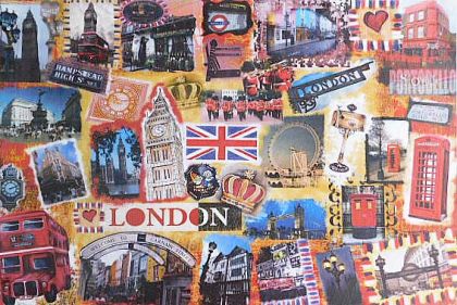 Оризова  хартия - I love LONDON - 47.50 X 33.00  см