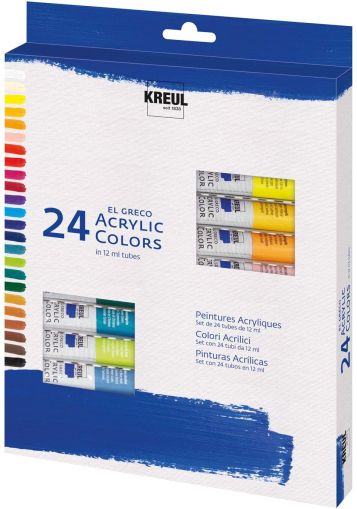Акрилни бои - 24 цвята x 12мл. 