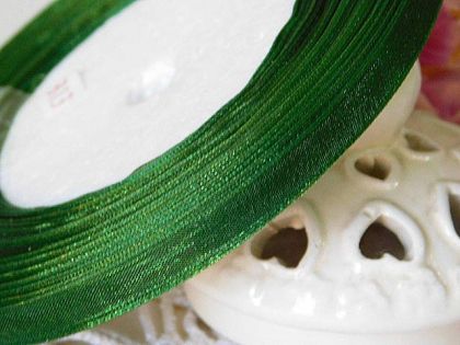 Панделка Органза - Папрат зелено - 45 м. - 0.60 см