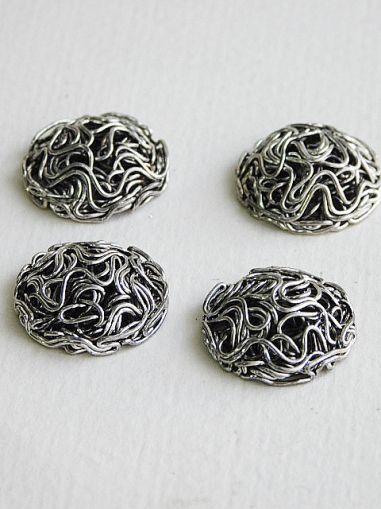 Метални орнаменти за декорация - Silver - 4 бр.