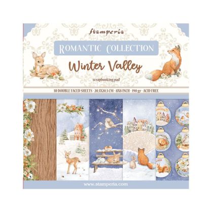 Комплект дизайнерска хартия - Winter Valley - 10 двустранни листа