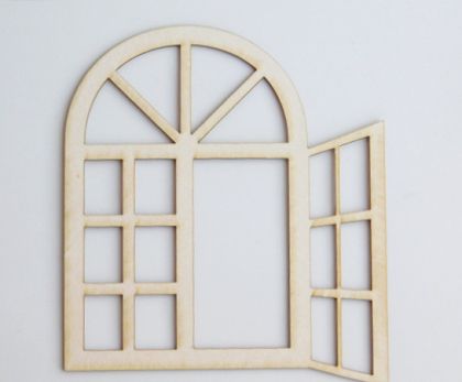 Eлементи за миниатюра - Полуотворен прозорец с арка