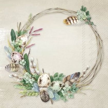 Салфетка Egg wreath light brown 1033139