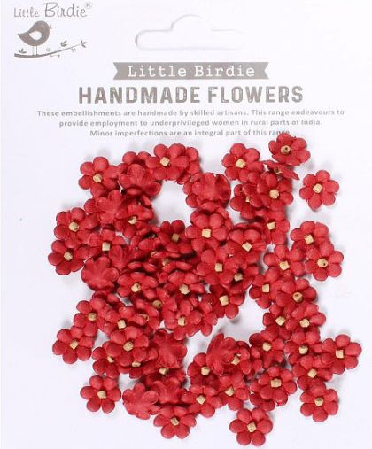 Цветенца от хартия - LITTLE BIRDIE - Poppies And Roses - 80 бр.