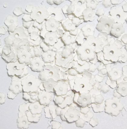 Мини Цвятя - Бяло - три размера - 210 бр.