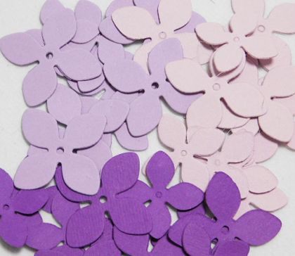 Цвятя - Лилаво - два размера - 33 бр