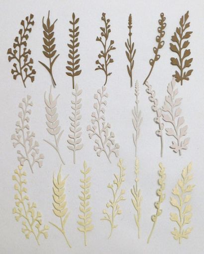 Треви и клонки - Микс Кафяво,Бежово,Шанпанско - 21 бр.