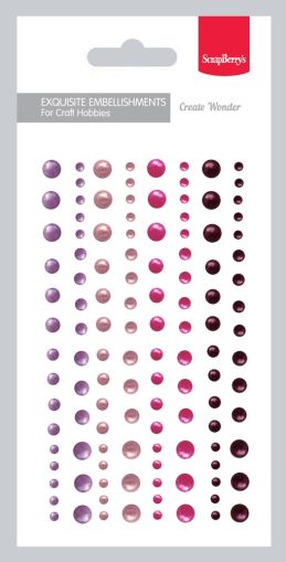 Полусферични перли - Четири цвята Mix 5 - 120 бр.