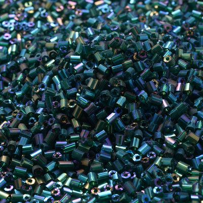 Стъклени Мъниста за нанизване - Черни холограмни - 2 мм / 10 гр