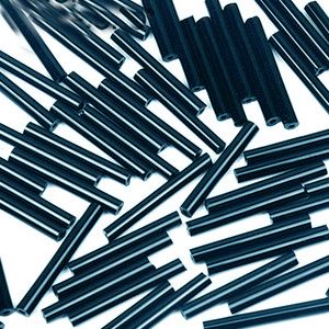 Стъклени Мъниста за нанизване - Антрацит - 6 мм / 10 гр