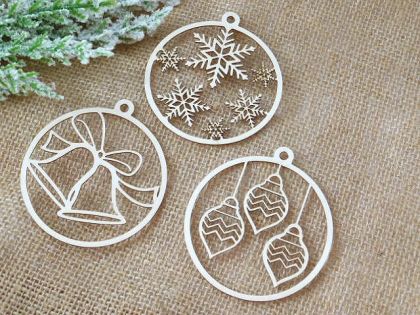 Висулка - Коледни топки - 3 броя