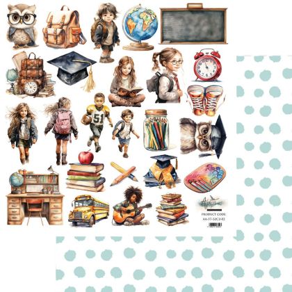 Дизайнерска хартия - Happy Time – School - 1 лист