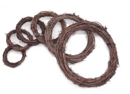 Плетен венец естествени клонки - 20 см