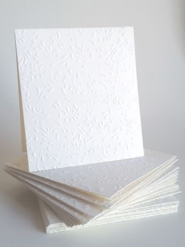 Релефни Заготовки за картички - ROMA White - 4 бр.