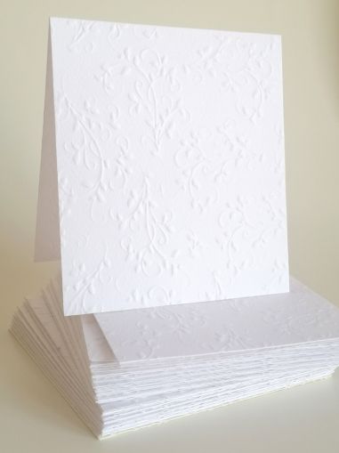 Релефни Заготовки за картички - FIRENZE Ivory White - 4 бр.