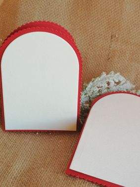 Заготовки за картички - Арка Червено и бяло - 2 бр.