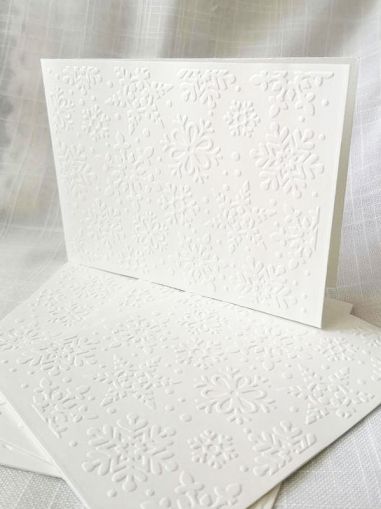 Релефни Заготовки за картички - Бяла Зима - 4 бр.