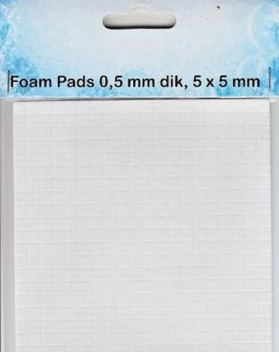 Двойнолепящи квадратчета - 5 х 5мм., 0.5 мм. дебелина - 400 бр.
