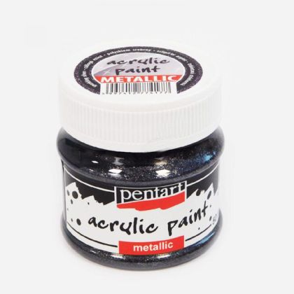 Акрилна боя металик - искрящо сребърен - 50мл.