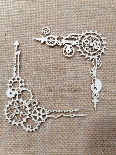 Голям Ъгъл - Зъбни колела и вериги- 10,00 х 11,00 см - 2 бр.