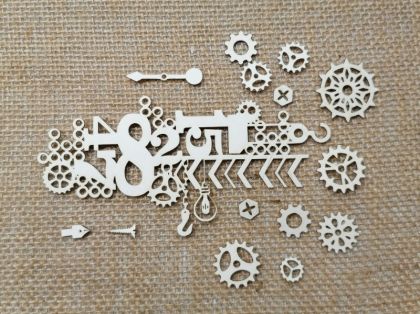 Орнаменти - Зъбни колела и чаркове - 13,5 х 7,00 см - 14 бр.