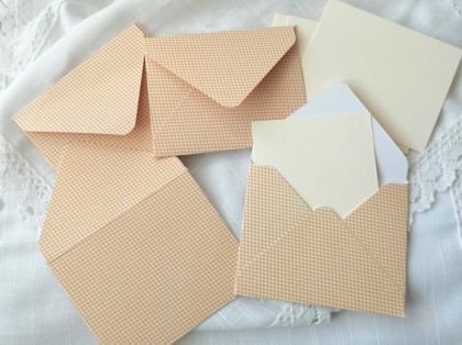 Комплект пликове с вложки- Охра Каре - 8,50 х 10,50 см - 4 бр.