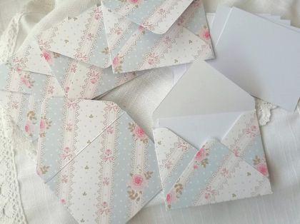 Комплект пликове с вложки - Vingade Сини рози - 8,50 х 10,50 см - 6 бр.